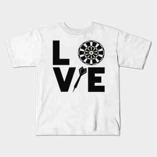 Darts Love Funny Darts Sport Quote Design Kids T-Shirt